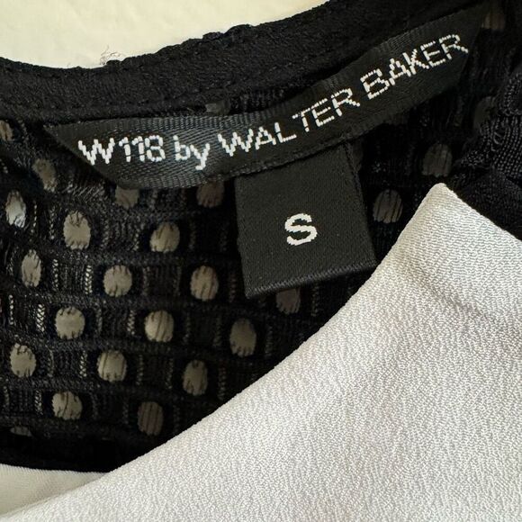 W118 by Walter Baker Heidi Dress Off White & Black Sleeveless Size Small - Picture 3 of 5